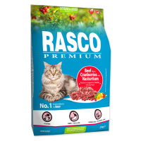 RASCO Premium Cat Kibbles Sterilized, Beef, Cranberries, Nasturtium 2 kg