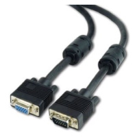 Kabel CABLEXPERT CC-PPVGAX-10M-B prodlouž  mon  15M/15F VGA 9m stíněný extra, ferrity, BLACK