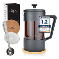 Milu French Press 600 ml, 3 šálky, náhradní filtr, kávová lžička a podtácek