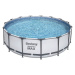 Nadzemní bazén kulatý Steel Pro MAX, kartušová filtrace, schůdky, plachta, průměr 4,57m, výška 1