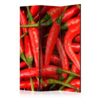 Paraván Chili pepper - background Dekorhome 225x172 cm (5-dílný)