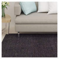 vidaXL Koberec přírodní sisal 80 x 350 cm černý