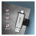 AXAGON CRESAC USB3.2 Gen 1 TypeC + TypeA externí čtečka karet SD/microSD podpora UHSI