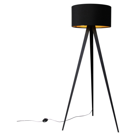 Chytrá stojací lampa černá s černým stínidlem včetně Wifi G95 - Ilse QAZQA
