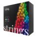 Twinkly Strings Multi-Color chytré žárovky na stromeček 600 ks 48m černý kabel