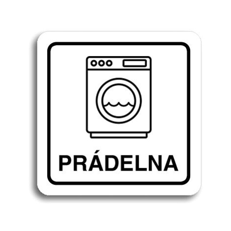Accept Piktogram "prádelna II" (80 × 80 mm) (bílá tabulka - černý tisk)