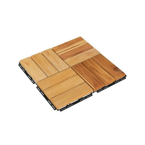 SHUMEE Terasové dlaždice 30 × 30 cm, 30 ks, masivní teakové dřevo