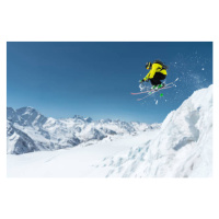 Fotografie A skier in full sports equipment, yanik88, 40 × 26.7 cm