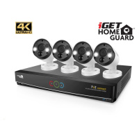 iGET HOMEGUARD HGNVK84904 - Kamerový systém s UltraHD 4K kamerami, IR LED, venkovní, set 4x kame