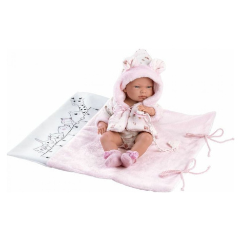 Llorens 73898 New born holčička realistická panenka miminko s celovinylovým tělem 40 cm