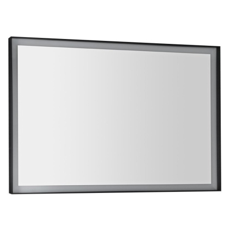 SAPHO SORT zrcadlo s LED osvětlením 100x70cm, černá mat ST100