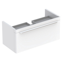 Geberit myDay - Umyvadlová skříňka, 810x410x430 mm, 1 zásuvka s LED osvětlením, lesklá bílá 8241