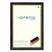 DANTIK rámeček 20 × 30, ANIVERSA piccola černý AU sklo čiré