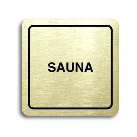 Accept Piktogram "sauna" (80 × 80 mm) (zlatá tabulka - černý tisk)