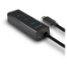 AXAGON HUE-S2C, 4x USB 3.0 CHARGING hub, micro USB nap. konektor, kabel USB-C 40cm