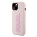 Karl Lagerfeld hard silikonové pouzdro iPhone 15 6.1" pink 3D Rubber Glitter Logo