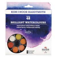 Kohinoor Koh-i-noor, 017450700004, sada brilantních, vodových barev, 48 odstínů