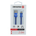 Datový kabel Swissten Textile USB/Lightning, 2,0m, modrý