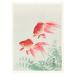Obrazová reprodukce Two Veil Goldfish (Japandi Vintage) - Ohara Koson, (30 x 40 cm)