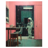 Obrazy na stěnu - Astronaut ve dveřích Rozměr: 40x50 cm, Rámování: bez rámu a bez vypnutí plátna