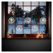 AmeliaHome Sada LED světelných ozdob na okno CHRISTMAS MOOD kruhová bílá
