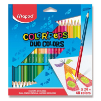 Pastelky MAPED Color'Peps DUO - oboustranné pastelky, 48 barev