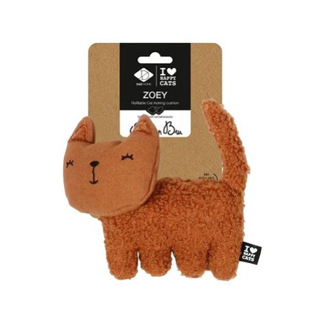 EBI D&D Home Zoey plyšová hračka pro kočky plnitelná catnipem 15 × 5 × 12 cm hnědá