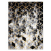 Dywany Łuszczów Kusový koberec Gloss 409A 82 3D cubes black/gold/grey - 80x150 cm