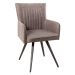 LuxD Designová židle Malik vintage taupe