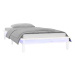 Rám postele s LED světlem bílý 100 × 200 cm masivní dřevo, 820597