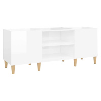 vidaXL Skříňka na LP desky lesklá bílá 121x38x48 cm kompozitní dřevo