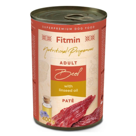 Fitmin NP Konzerva hovězí s lněným olejem pro psy 12x 400 g