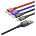 Baseus Fast 4-in-1 kabel s 2x Lightning/USB-C/MicroUSB 3.5A 1.2m černý