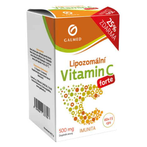 Galmed Vitamín C lipozomální forte 500 mg 60+15 kapslí