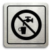 Accept Piktogram "zákaz pití vody" (80 × 80 mm) (stříbrná tabulka - černý tisk)