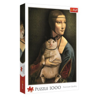 Puzzle Dáma s kočkou 1000 dílků