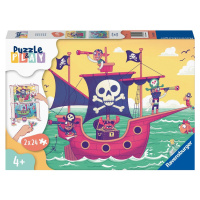 Ravensburger puzzle 055920 Puzzle & Play Piráti a země na dohled 2x24 dílků