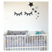 Adam Toys Dekorace na zeď - Spící očka s hvězdičkami, modré, Adam Toys