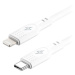 AlzaPower SilkCore USB-C to Lightning MFi, 1m bílý