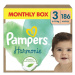 PAMPERS Plenky jednorázové Harmonie Baby vel. S 3, 186 ks, 6kg-10kg