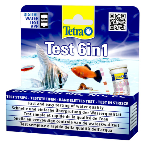 TetraTest 6 v 1 proužky k testu vody - 2 x 25 testovacích proužků