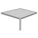 eurokraft pro STATUS - Propojovací stůl, 90°, včetně opěrné nohy, světle šedá