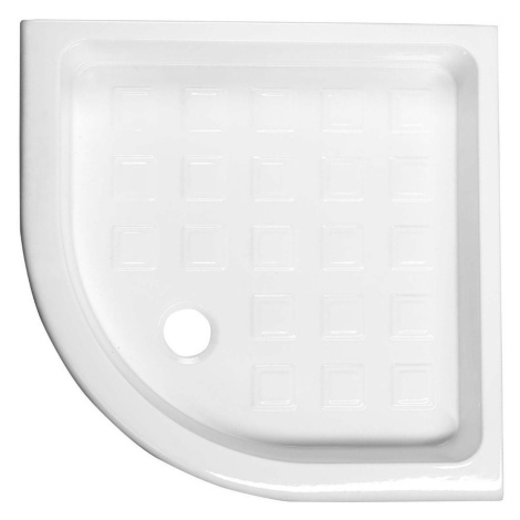 Kerasan RETRO keramická sprchová vanička, čtvrtkruh 90x90x20cm, R550, bílá
