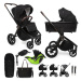 MUUVO  - Kočárek kombinovaný Quick SE 2 Sunset black set 2v1 + KIDDY Evoluna i-size 2 + základna