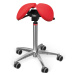 Sedlová židle Salli Twin Barva čalounění: Kůže - PQ červená #05011/PQ, Konstrukce: chromová + st