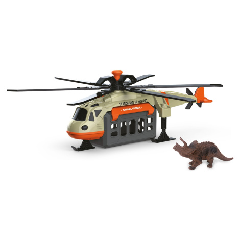 Vrtulník s dinosaurem a efekty 39 cm Wiky