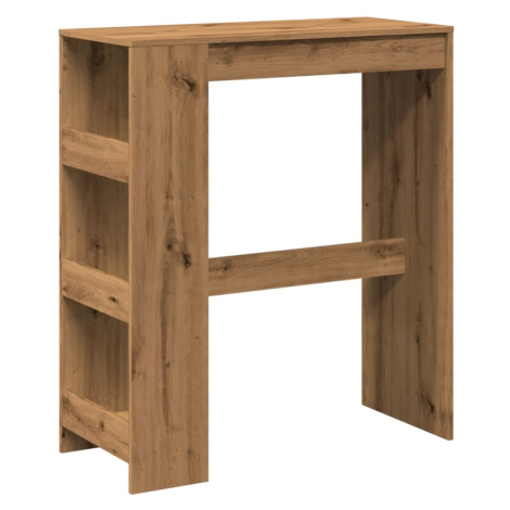 vidaXL Barový stůl s regály dub artisan 90 x 40 x 103,5 cm kompozit