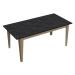 Kalune Design Jídelní stůl LORENZ 90 cm černá/hnědá