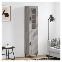 vidaXL Skříň highboard šedá sonoma 34,5 x 34 x 180 cm kompozitní dřevo