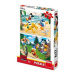 Puzzle 2x77 Mickey sportuje